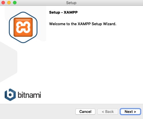 XAMPP setup wizard